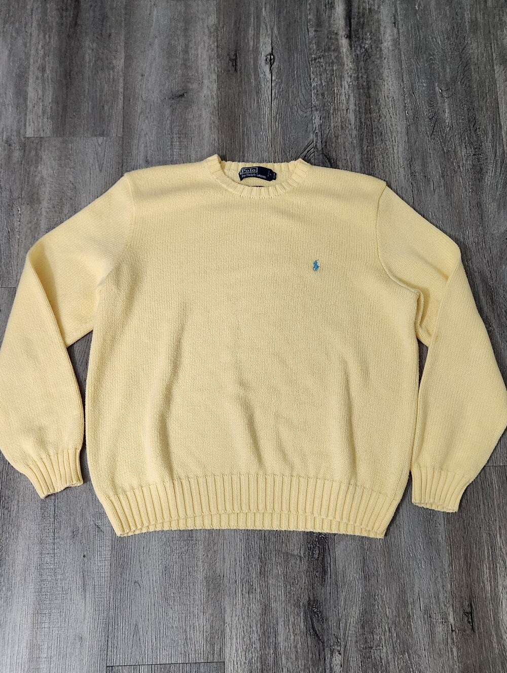 Polo By Ralph Lauren Yellow Cotton Knit Sweater - Picture 5 of 8